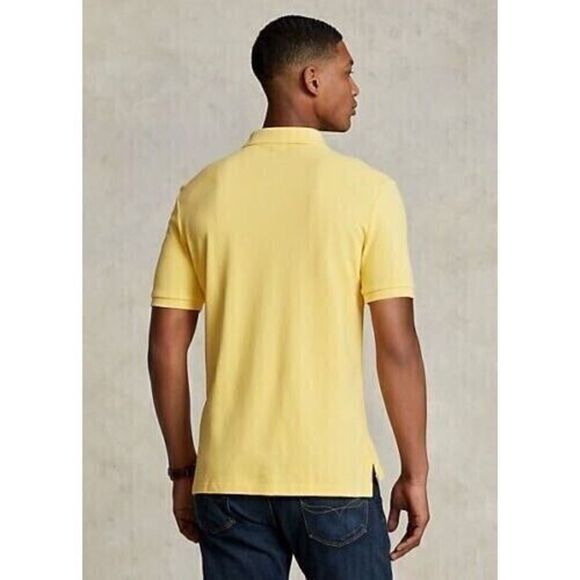Polo Ralph Lauren Men Sz L Yellow Custom Slim Fit Cotton S/S Polo Shirt $90 - Picture 7 of 7